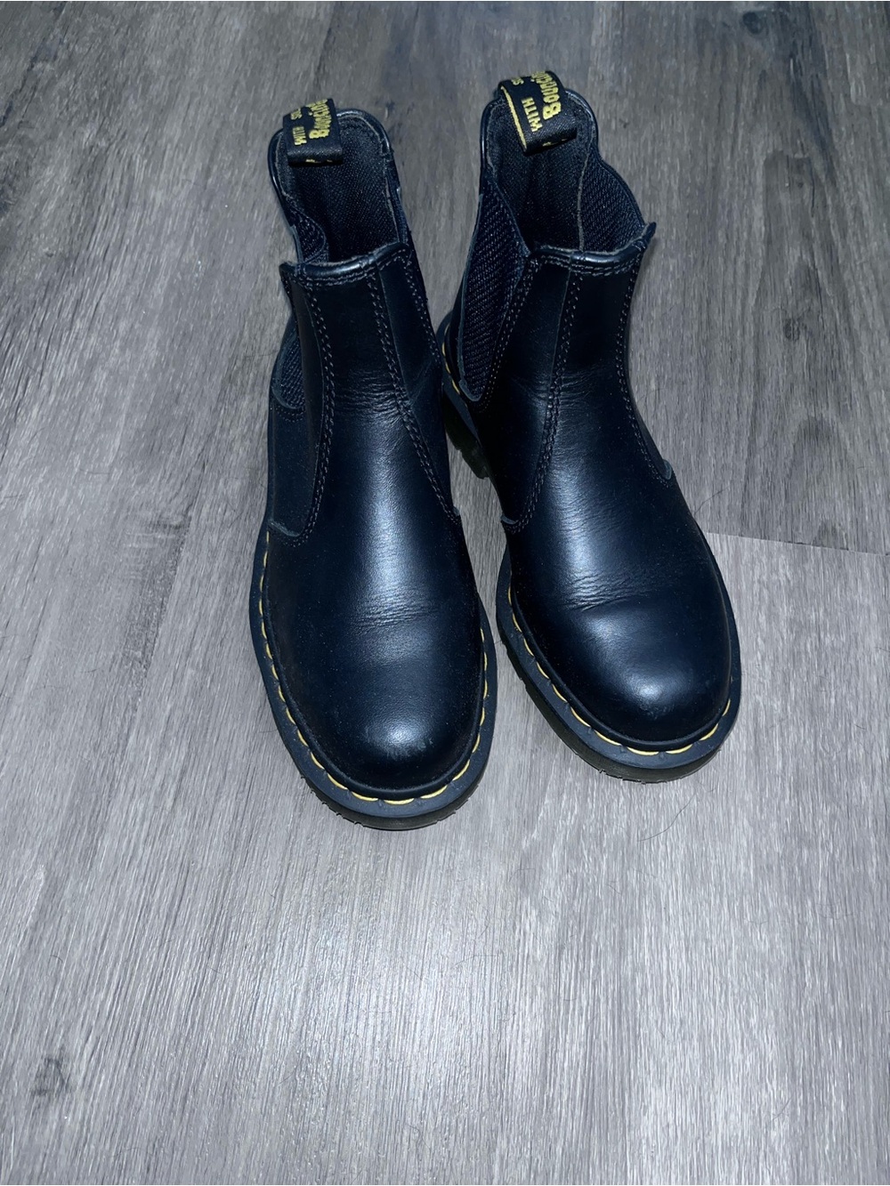 Chelsea Boots with Yellow Stitching